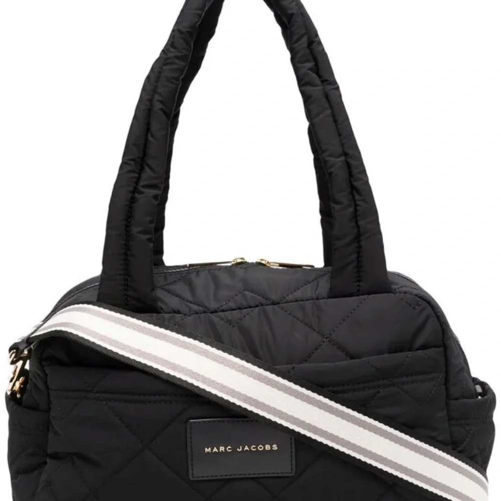 Black Quilted Weekender Bag